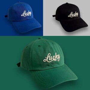 Unisex Casual LUCKY Letter Embroidered Baseball Cap Adjustable Summer Hat